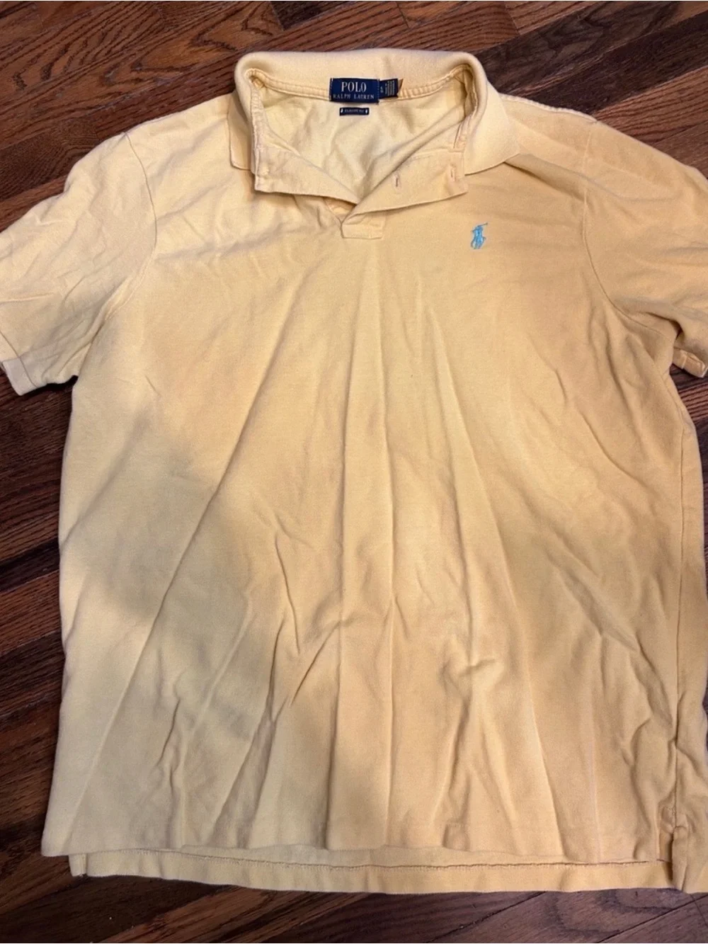 Ralph Lauren Men’s Pale Yellow Polo with Light Blue Pony